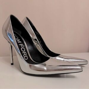 Tom Ford Metallic Silver Heels
